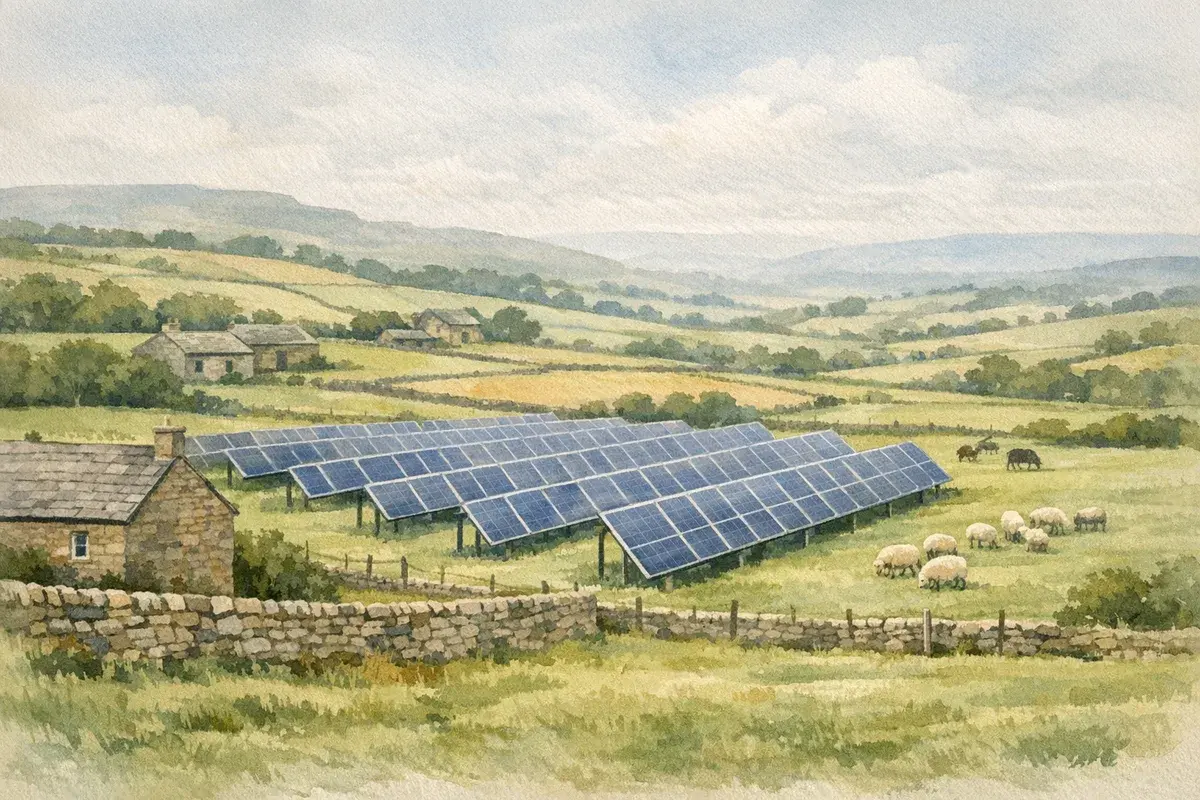 Ground Mounted Solar Panels On Farmland: UK Planning, Leases, And Land Value